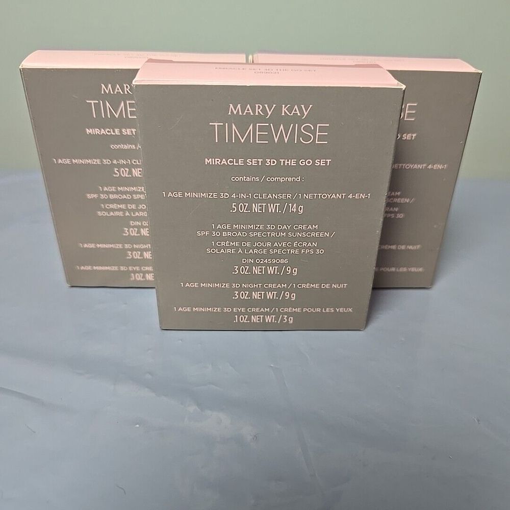 Mary Kay Timewise Miracle Set The 3D Go Set NIB  Lot of (3) Exp. 07/24 & 8/22‎